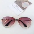 Lunettes aviateur classiques avec monture dorée et verres dégradés rouge-violet - Monture Dorée Verres Rouge Clair