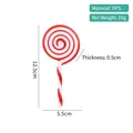 Red and white swirl lollipop Christmas ornament with PPS material and 12.5cm size specs - 12cm Lollipop