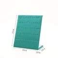 Teal microfiber velvet L-shape earring display stand 25x20cm for jewelry storage - 60-Hole Earring Board / Dark Green