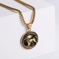 Vintage 18K gold plated stainless steel necklace featuring a Leo lion zodiac pendant - Leo (Without Chain) / Gold