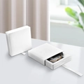 White square floating PE film jewelry box with ribbon handle and drawer design - White Drawer Box (With Inner Box) / 7*7*2cm / White