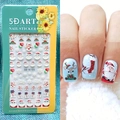 Stickers ongles 5D Noël avec Père Noël et renne en relief, modèle professionnel 5D-K105 - Éléments de Noël 5D-K105