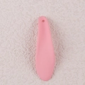 Pink acrylic long pleated petal earring pendant with small hole for jewelry making - 10Pcs Long Style / Pink