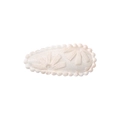 Off-white fabric teardrop hair clip with delicate handmade floral embroidery details - Off-White Embroidered (21)