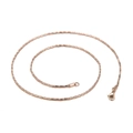 Collana a catena serpente in oro rosa con chiusura a moschettone e maglie regolabili - 550mm x 1.5mm / Oro rosa