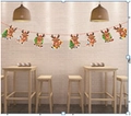 Christmas cartoon reindeer paper banner garland with red string for holiday party decoration - 2.8m Reindeer Style