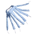 Blue heatless octopus hair curler made of padded fabric with diamond pattern texture - 1st Gen / Blue