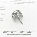 Eleganter silberner Metall-Pferdeschwanzhaken mit hohlem Design für feines Haarstyling - Hohl-Stil / Silber