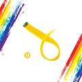 Vibrant yellow straight clip-in hair extension piece for highlighting with clip and number 17 - Yellow(17)