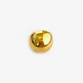 Polierter 18K vergoldeter Edelstahl-Domring mit hochglänzendem Spiegel-Finish - US 6 / Gold Kleine Kugel