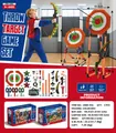 Kids archery set with 2 bows, 8 suction arrows and 2 vertical targets for outdoor games - Octagonal With Stand (Large Set) / Orange Octagonal Target (With Stand/Archery Set)