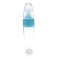 Cucchiaio a spremuta in silicone blu per pappa neonati con scala graduata - Blu