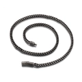 Herren Drachenknochen Halskette aus Edelstahl im Vintage-Stil in antikem Silber-Finish - 55cm (KN87835-KFC)