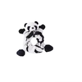 Λαστιχάκι μαλλιών panda από λούτρινο υλικό με μαλακή ασπρόμαυρη γούνα για παιδιά - Scrunchie πάντα