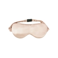 Luxurious 22 momme champagne mulberry silk sleep eye mask with elastic branded headband - Champagne