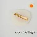 Realistic fried egg hair clip made of resin with golden alligator clip and measurements - Poached Egg - Gold Hair Clip