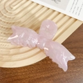 Pince à cheveux en acétate rose à texture marbrée pour queue de cheval vintage - Violet Clair 11CM