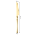 Golden 304 stainless steel dinner knife 23cm length 68g weight with serrated edge - Gold (Steak Knife)