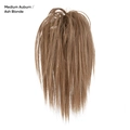 Paardenstaart haarextensie met klem in midden auburn en asblond op witte achtergrond - Medium Auburn / Asblond