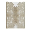 Housse d'invitation de mariage flocon de neige découpée au laser en argent scintillant - Pochette Or Champagne