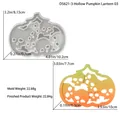 Hollow pumpkin skull silicone mold for DIY Halloween decorations and resin casting - Hollow Pumpkin Lamp Mold 03-Skull Pattern