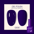 Deep purple soak-off gel polish G030 in a 7.5ml bottle for UV and LED nail art - Deep Purple (030)