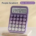 Mechanical style calculator in purple gradient finish with large 12-digit LCD screen - Silent Purple-White-Grey 817 New Gradient