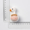 Handmade crochet keychain featuring a small white goose doll head design, 6cm in height - MENGSI Big White Goose Dumpling