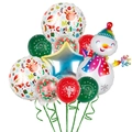Christmas balloon set with Santa foil balloons and colorful festive latex decorations - Colorful Snowman