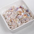 Irregular heart-shaped baroque pearl beads with iridescent luster for jewelry making - 14*14mm / Pearl White