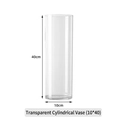 Clear acrylic cylinder flower bucket for hydroponics, 40cm height and 10cm diameter - Transparent Cylindrical Vase (10*40cm)