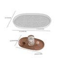 Stampi in resina a strisce ondulate per vassoi ovali in tonalità bianco e terracotta - Stampo per Vassoio a Onde d'Acqua