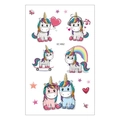 Waterproof children's unicorn tattoo sticker sheet EC-662 with colorful cartoon patterns - EC-662 (Unicorn)