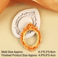 European vintage frame silicone mold with gold baroque relief for cake and clay DIY - Gray