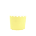 Pale yellow muffin liners with wavy cloud-like edges for heat-resistant oven baking - Solid Yellow