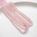 Perle in pietra naturale rosa di forma rettangolare per la creazione di gioielli - Quarzo rosa