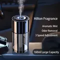 Black car humidifier and aroma diffuser with 160ml tank and three adjustable mist levels - Plug-in Standard / Hilton Style
