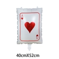 Aluminum foil playing card balloon Ace of Hearts for casino themed party decor - Poker Ace of Hearts