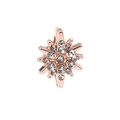 Rose gold star pendant with clear crystals for DIY 10mm beaded charm bracelet accessory - Star Style / Rectangular Hole 10*2mm / Rose Gold