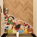 Zerbino sagomato con animali in PVC antiscivolo su pavimento in legno a spina di pesce - 40*60cm / Raduno Le Meng - Sinistra
