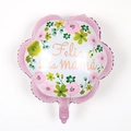 Flower shaped pink foil balloon with Feliz Día Mamá text for Mother's Day party decor - 20 Inch Mother's Day Pink Flower