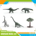 Mini dinosaur toy set featuring four diverse long-neck models and a palm tree - Dinosaur Model Set Style One (BL-1617)