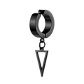 Orecchini minimalisti in acciaio inossidabile nero con pendente a triangolo - Triangolo / Nero