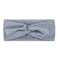 Elastisches graues Yoga Stirnband mit Knotendesign für Sport und Fitness - Hellgrau