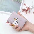 Cartera corta lila plegable para mujer con diseño de pato Luck Duck - Púrpura