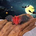 Figurine de chauve-souris miniature en résine dégradé noir et rouge pour Halloween - Style M Chauve-souris Dégradé Rouge Noir