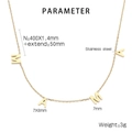 Specifiche delle dimensioni per la collana con lettere MAMA in acciaio dorato - Stile Lettera MAMA / Oro (KN109678-GC)