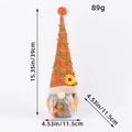 Harvest festival gnome doll decoration with sunflower and pumpkin, 39cm height - Knitted Doll Female Style (Braids Style) / Height Approximately 39cm