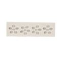 White silicone mold for creating four five-petal flower shapes for cake decoration - Style 6 / Gray