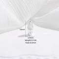 Macro di una chiusura a vite in argento da 10mm con foro 0,6mm per gioielli DIY - Stile C Argento 4*10mm